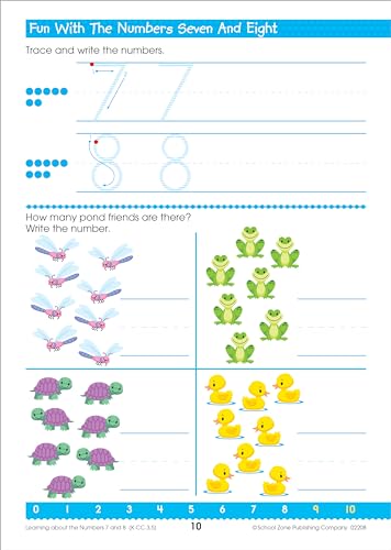 School Zone Math Readiness Grades K-1 Workbook