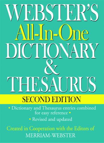 Webster's All-In-One Dictionary & Thesaurus, Second Edition