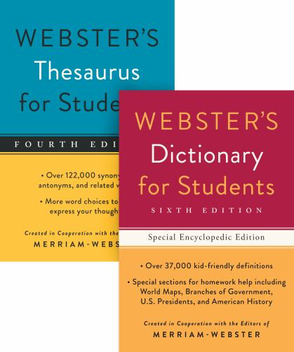 Webster's for Students Dictionary/Thesaurus Shrink-Wrapped Set