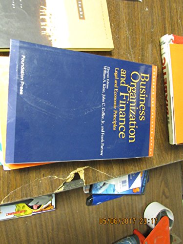 Business Organization and Finance, Legal and Economic Principles