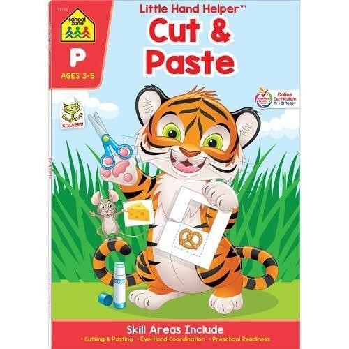 School Zone Cut & Paste Workbook with Stickers
