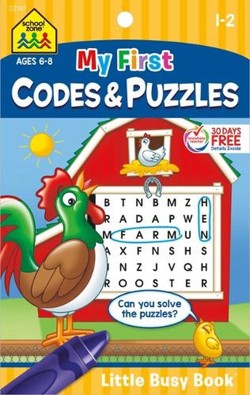 School Zone My First Codes & Puzzles Tablet Workbook