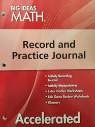 Big Ideas Math Red Accelerated, Record and Practice Journal (1 year)