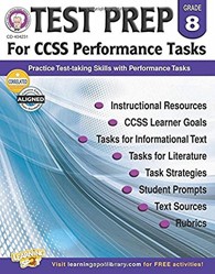 Test Prep for Ccss Performance Tasks, Grade 8