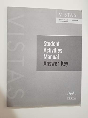 Vistas 5e Answer Key