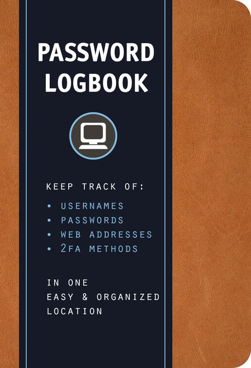 Password Logbook (Cognac Leatherette)