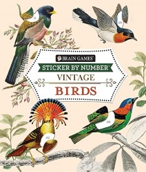 Brain Games - Sticker by Number - Vintage: Birds (28 Images to Sticker)