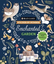 Brain Games - Sticker by Number: Enchanted Garden (24 Images to Sticker)
