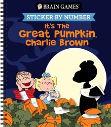 Brain Games - Sticker by Number: It's the Great Pumpkin, Charlie Brown (Halloween) - Officially Licensed Peanuts Product