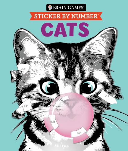 Brain Games - Sticker by Number: Cats (28 Images to Sticker)