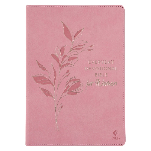 Devotional Bible NLT for Women (Faux Leather, Pink)