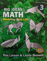 Big Ideas Math: Modeling Real Life Common Core - Grade 3 Student  Edition Volume 1 (1-year)