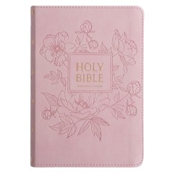 KJV Bible Compact Large Print (Faux Leather, Pink)