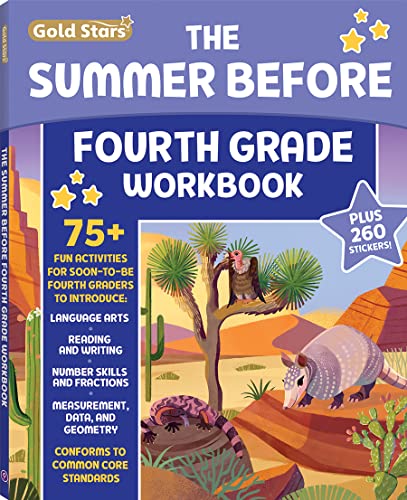 Gold Stars - The Summer Before Fourth Grade Workbook Bridging rd to th Grade with  Activities Math Reading Writing Language Arts Fractions Geometry and More