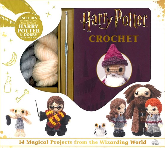 Harry Potter Crochet - Harry Potter and Dobby Amigurumi - Yarn, Safety Eyes, Crochet Hook and Instructional Booklet - Craft Gift for Harry Potter Fans