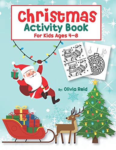 Christmas Activity Book for Kids Ages 4-8