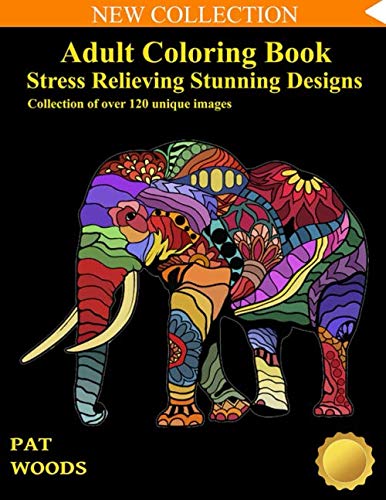 Adult Coloring Book: Stress Relieving Stunning Designs: 120 Unique Images (Stress Relieving Designs)