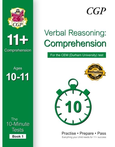 10-Minute Tests for 11+ Comprehension Ages 10-11 (Book 1) - CEM Test