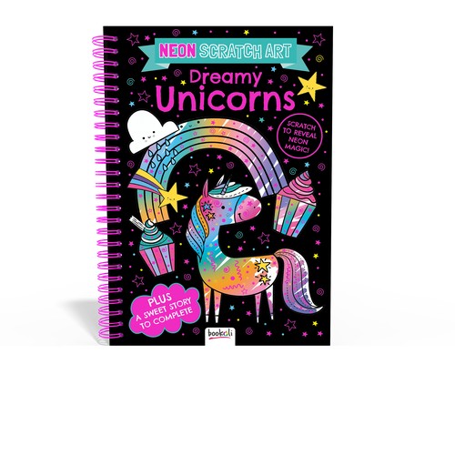 Neon Scratch Art: Dreamy Unicorns