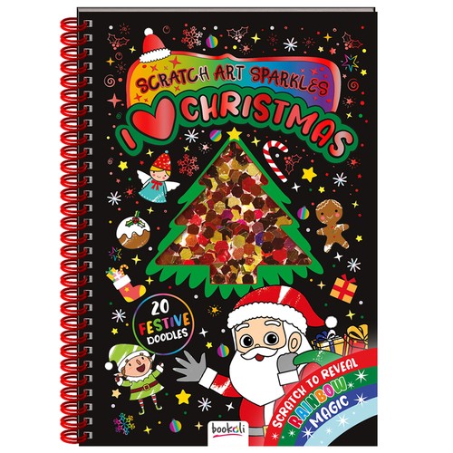 Scratch Art Sparkles: I Love Christmas