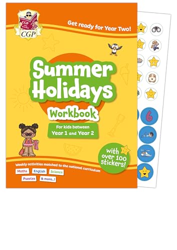 Cgp Books - CGP Summer Holidays Activity Workbook - for kids between Year 1 and Year 2 (ages 5-6)