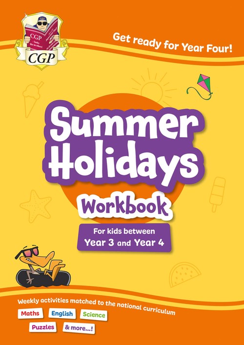 CGP Summer Holidays Activity Workbook - for kids between Year 3 and Year 4 (ages 7-8)