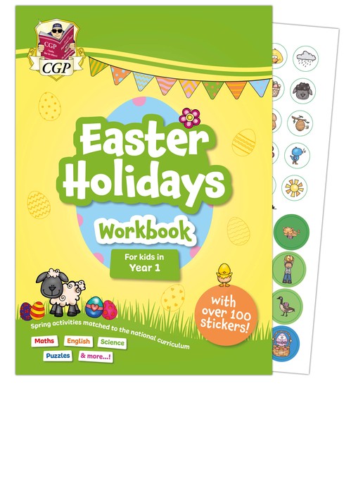 New CGP Easter Holidays Activity Workbook - for kids in Year 1 (ages 5-6)