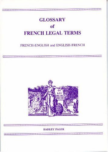 Glossary of French Legal terms F/E E/F