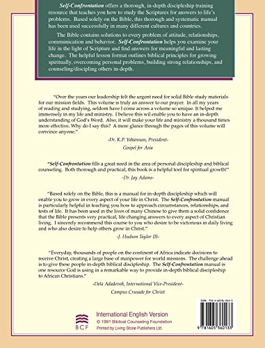 Self-Confrontation: A Manual for In-Depth Biblical Discipleship