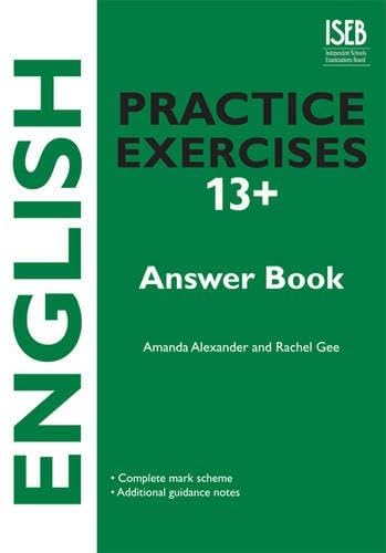 English Practice Exercises 13+ Answer Book