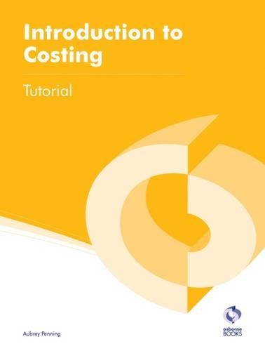 Introduction to Costing Tutorial