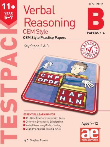 11+ Verbal Reasoning Year 5-7 CEM Style Testpack B Papers 1-4