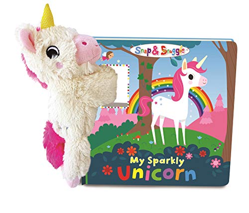"Snap & Snuggle Book & Toy Gift Set - ""My Sparkly Unicorn"" | Slap-band snap on pl"