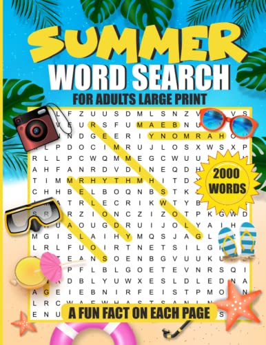Summer Word Search for Adults Large Print