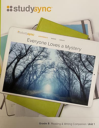 Studysync Core Ela Grade 8, Reading and Writing Companion, Unit 1