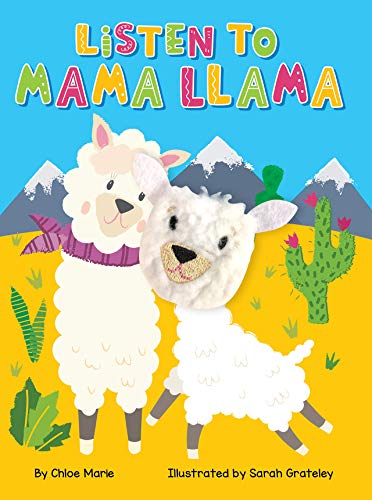 Listen to Mama Llama - Childrens Finger Puppet Board Book - Interactive - Novelty