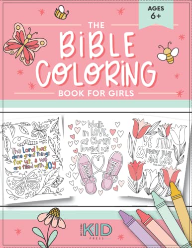 The Bible Coloring Book for Girls Color Cute Designs of Inspirational Verses Christian Artwork