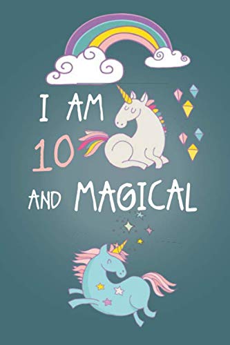 I am and Magical Cute Unicorn Journal and Happy Birthday NotebookDiary for Year Old Girls Cute Unicorn Birthday Gift for th Birthday