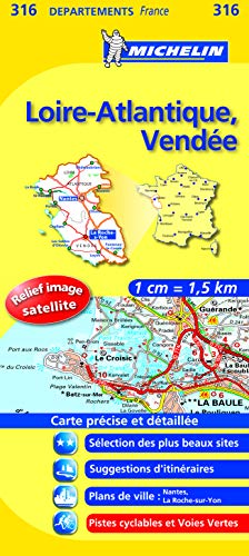 LOIRE - ATLANTIQUE / VENDEE 11316 CARTE ' LOCAL ' ( France ) MICHELIN KAART (KAARTEN/CARTES MICHELIN)