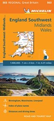 Michelin Map Great Britain: Wales, the Midlands, South West England 503