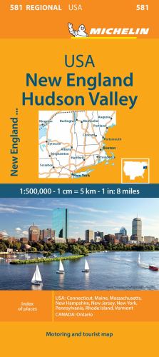 New England, Hudson Valley - Michelin Regional Map 581