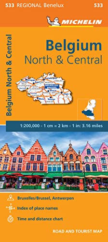 Belgium North & Central - Michelin Regional Map 533