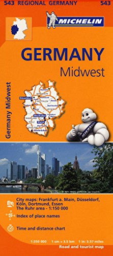 Germany Midwest - Michelin Regional Map 543