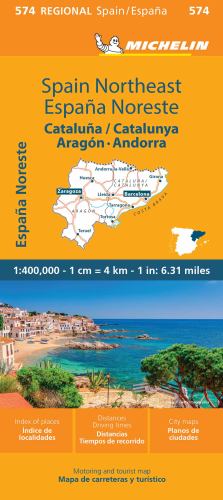 Aragon Cataluna - Michelin Regional Map 574