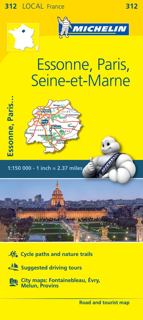 Essonne, Paris, Seine-et-Marne - Michelin Local Map 312
