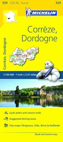 Correze, Dordogne - Michelin Local Map 329