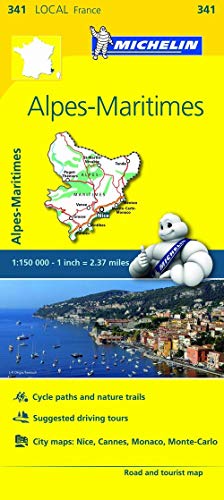Alpes-Maritimes - Michelin Local Map 341