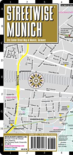 Streetwise Munich Map - Laminated City Center Street Map of Munich, Germany