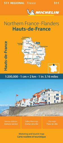 Nord-Pas-de-Calais, Picardy - Michelin Regional Map 511
