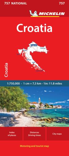 Croatia - Michelin National Map 757